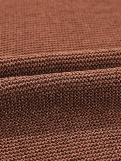 Cozy Coffee Batwing Sleeve High Neck Sweater