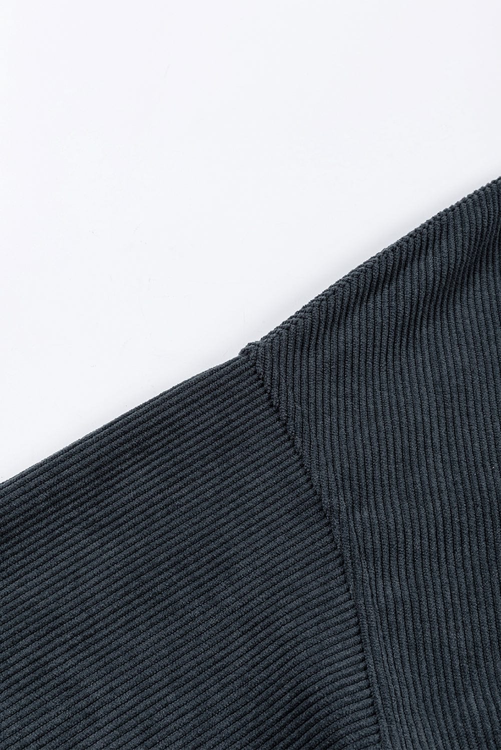 Cozy Corduroy Oversized Sweatshirt in Dark Grey