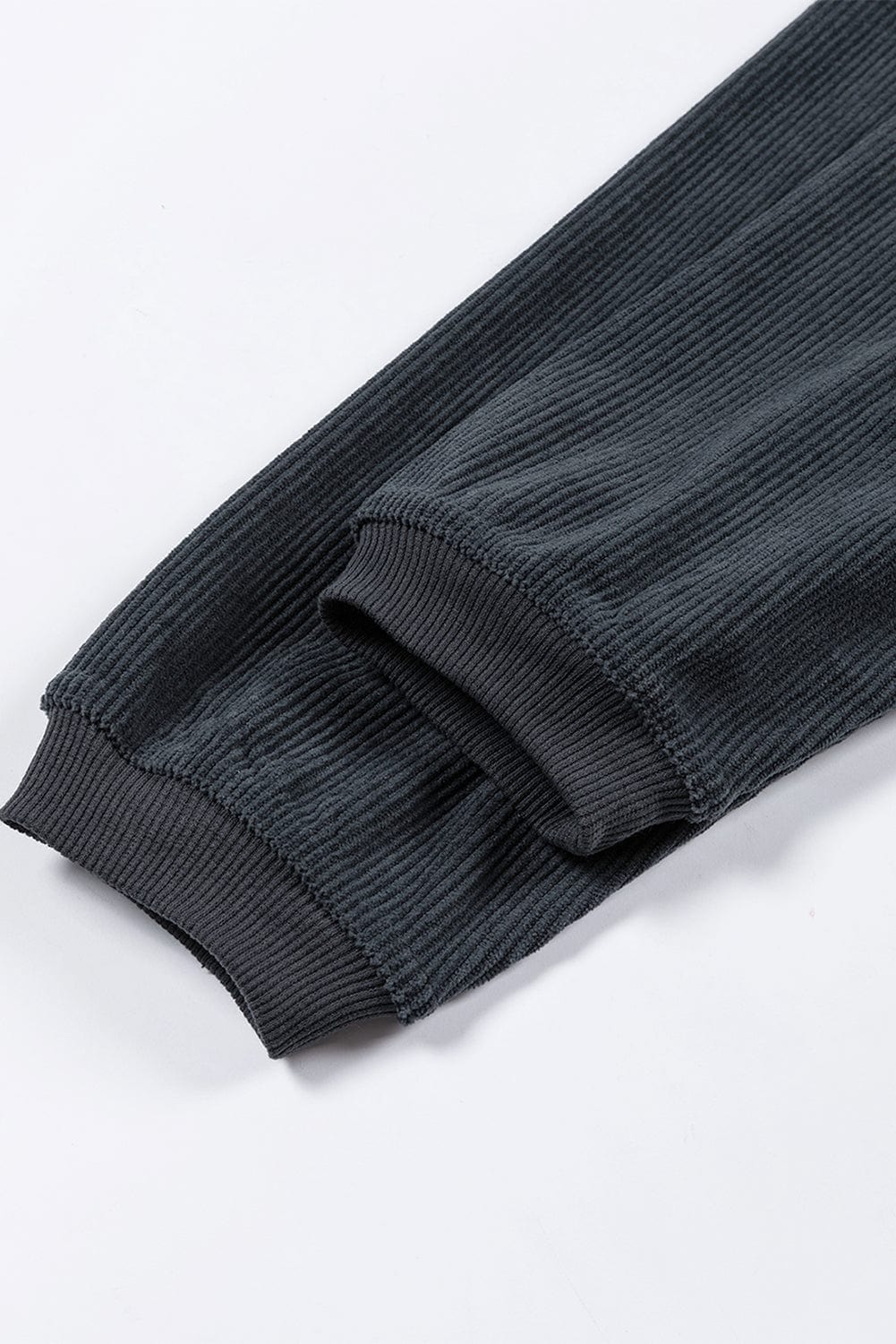 Cozy Corduroy Oversized Sweatshirt in Dark Grey