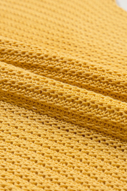 Cozy Ginger Short Sleeve Knit Sweater with Dolman Sleeves