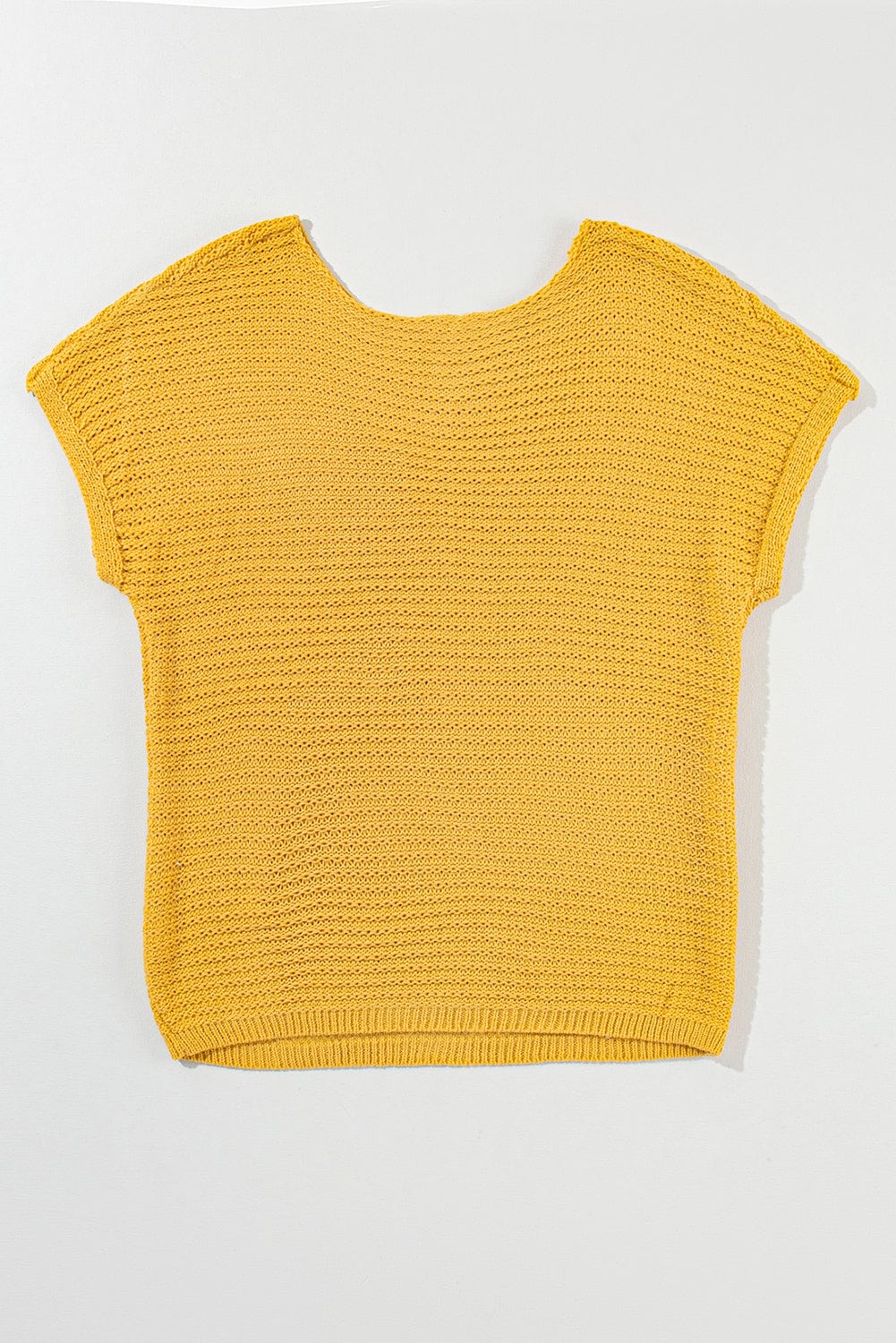 Cozy Ginger Short Sleeve Knit Sweater with Dolman Sleeves