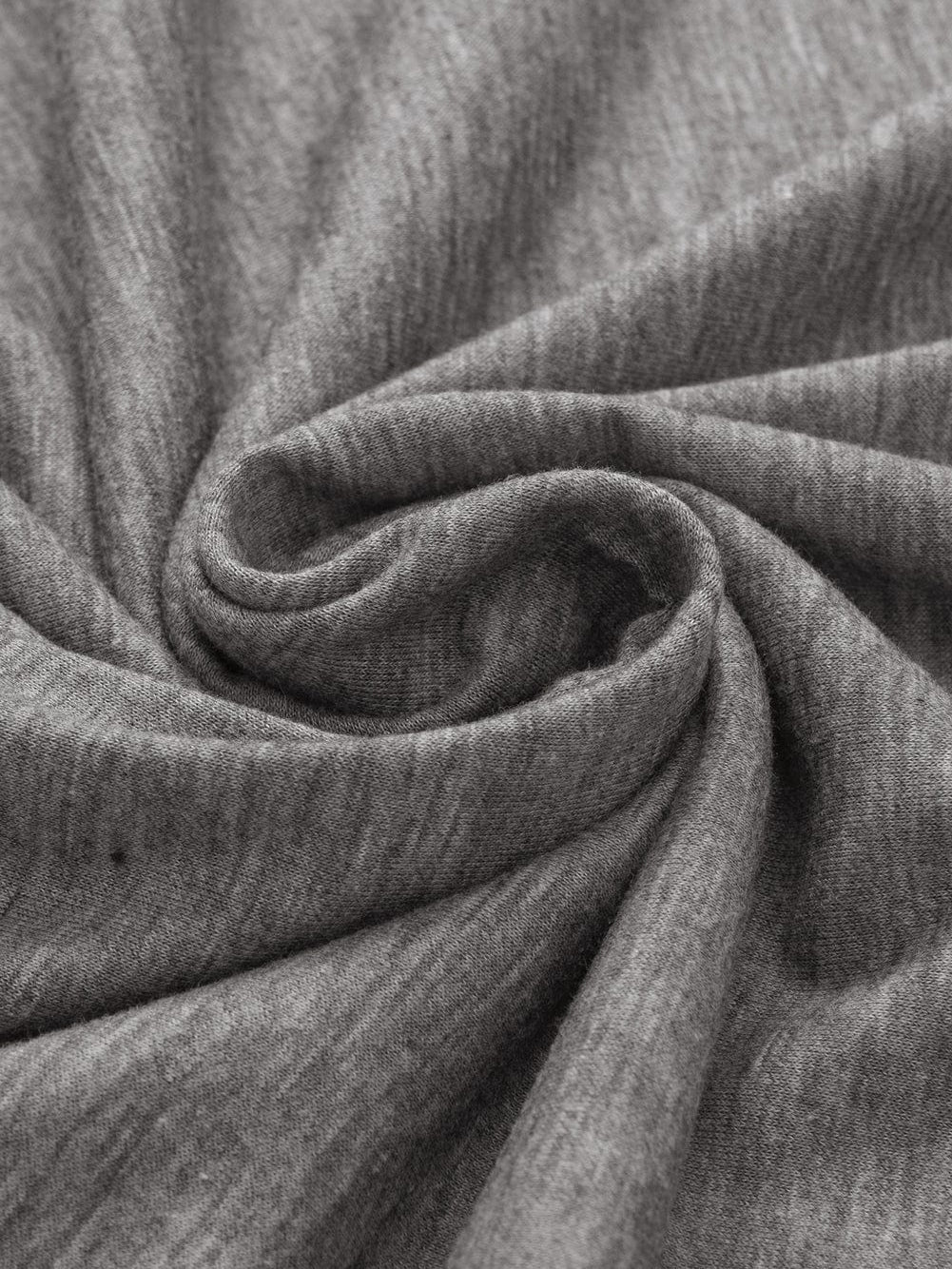 Cozy Gray Crochet Lace Bat Sleeve Tunic