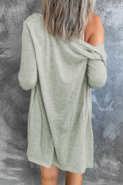 Cozy Green V-Neck Cardigan with Buttons