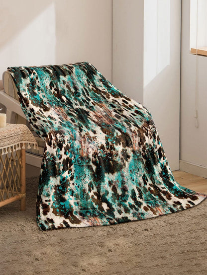 Cozy Multicolour Flannel Blanket with Western Design