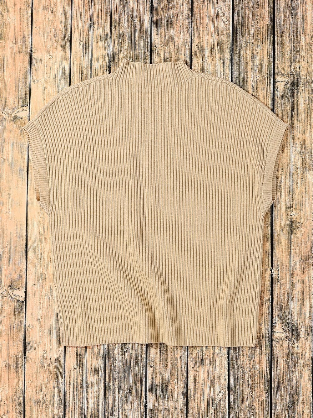 Cozy Ribbed Knit Sweater with Patch Pocket
