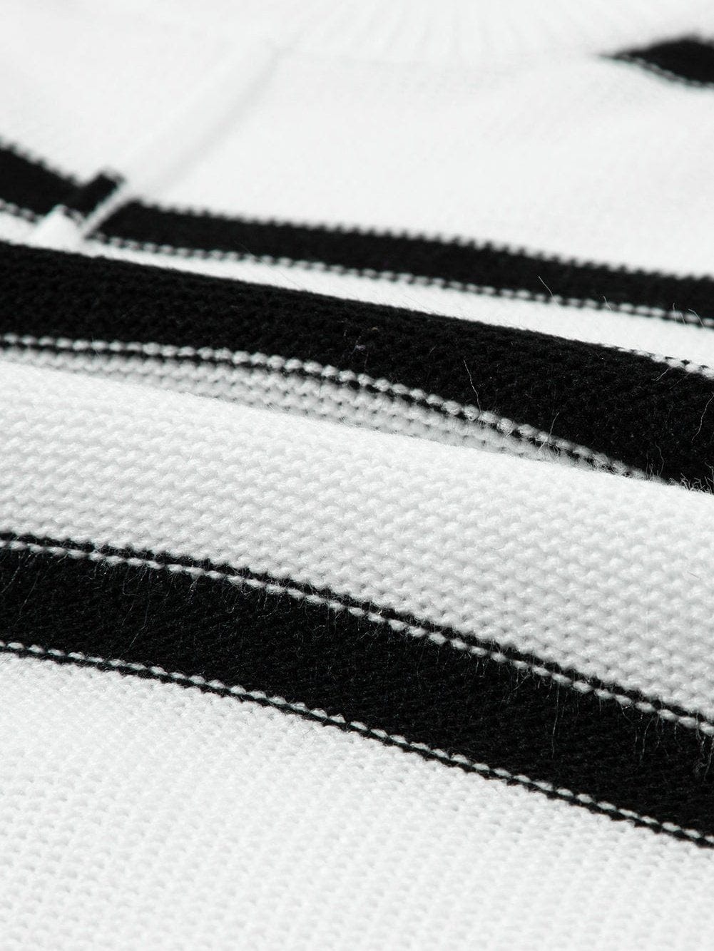 Cozy White Striped Batwing Sleeve Knit Top