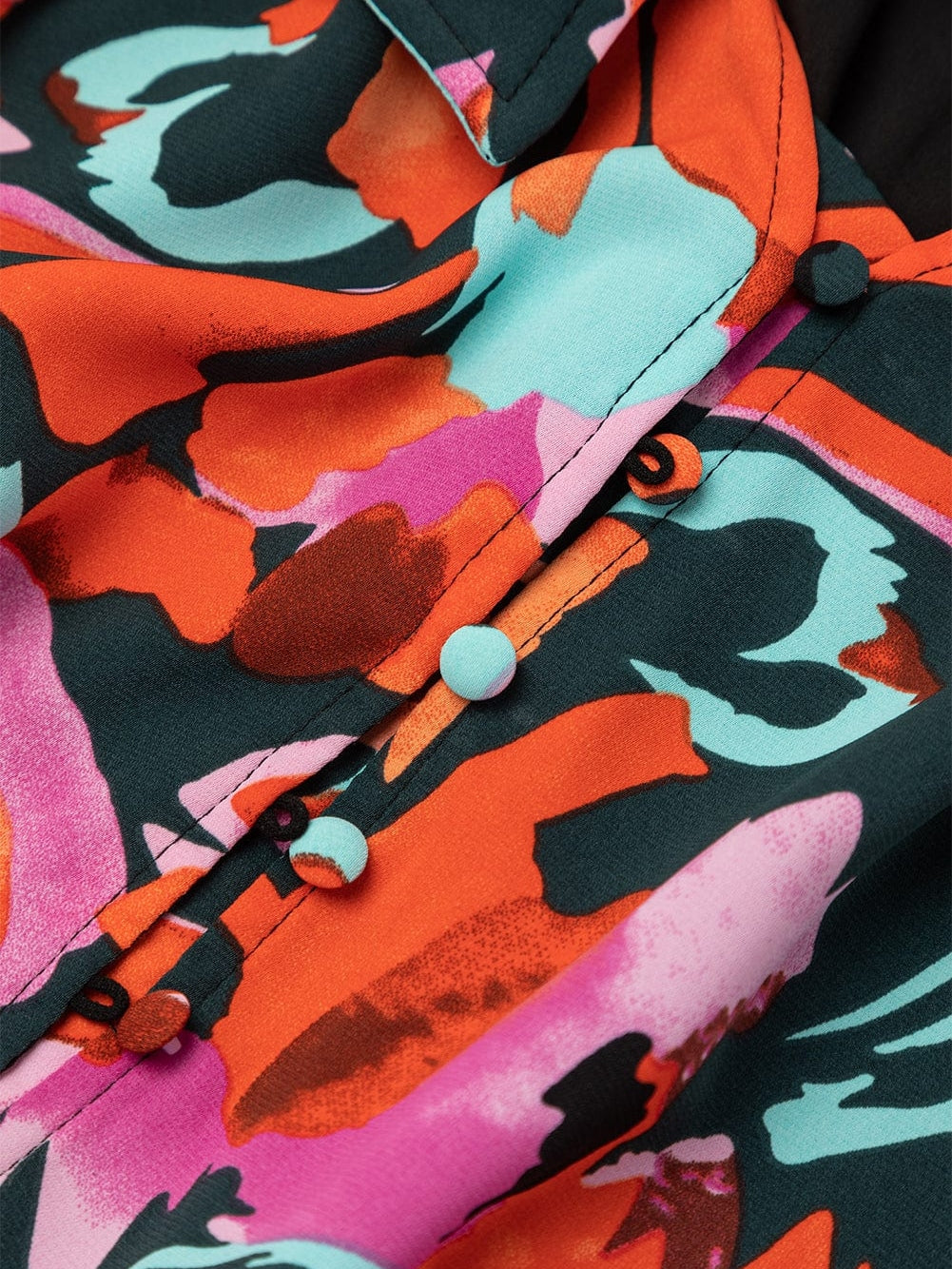 Crimson Blossom Bishop Sleeve Boho Mini Dress