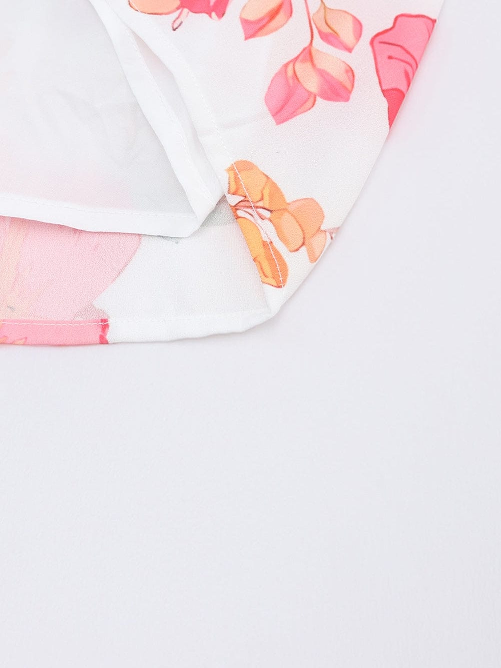 Crimson Smocked Floral Tiered Mini Dress