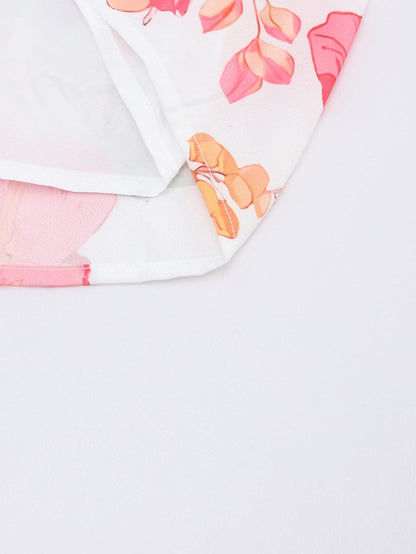 Crimson Smocked Floral Tiered Mini Dress