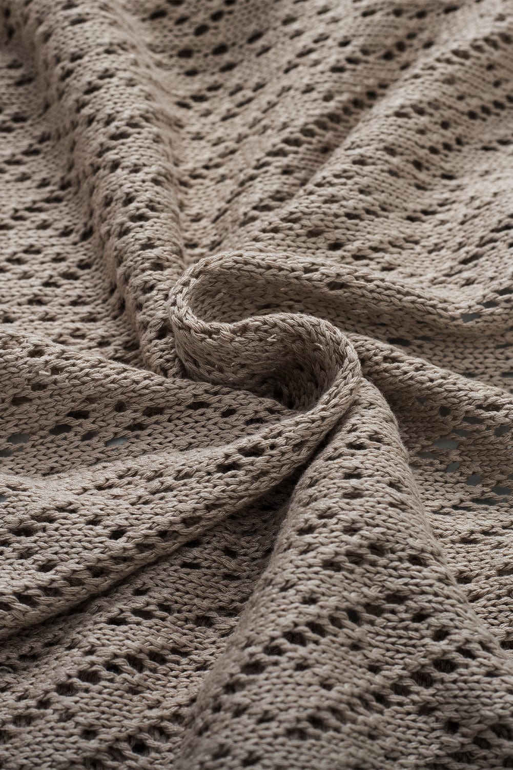 Crochet Loose Long Sleeve Knitted Sweater Cardigan