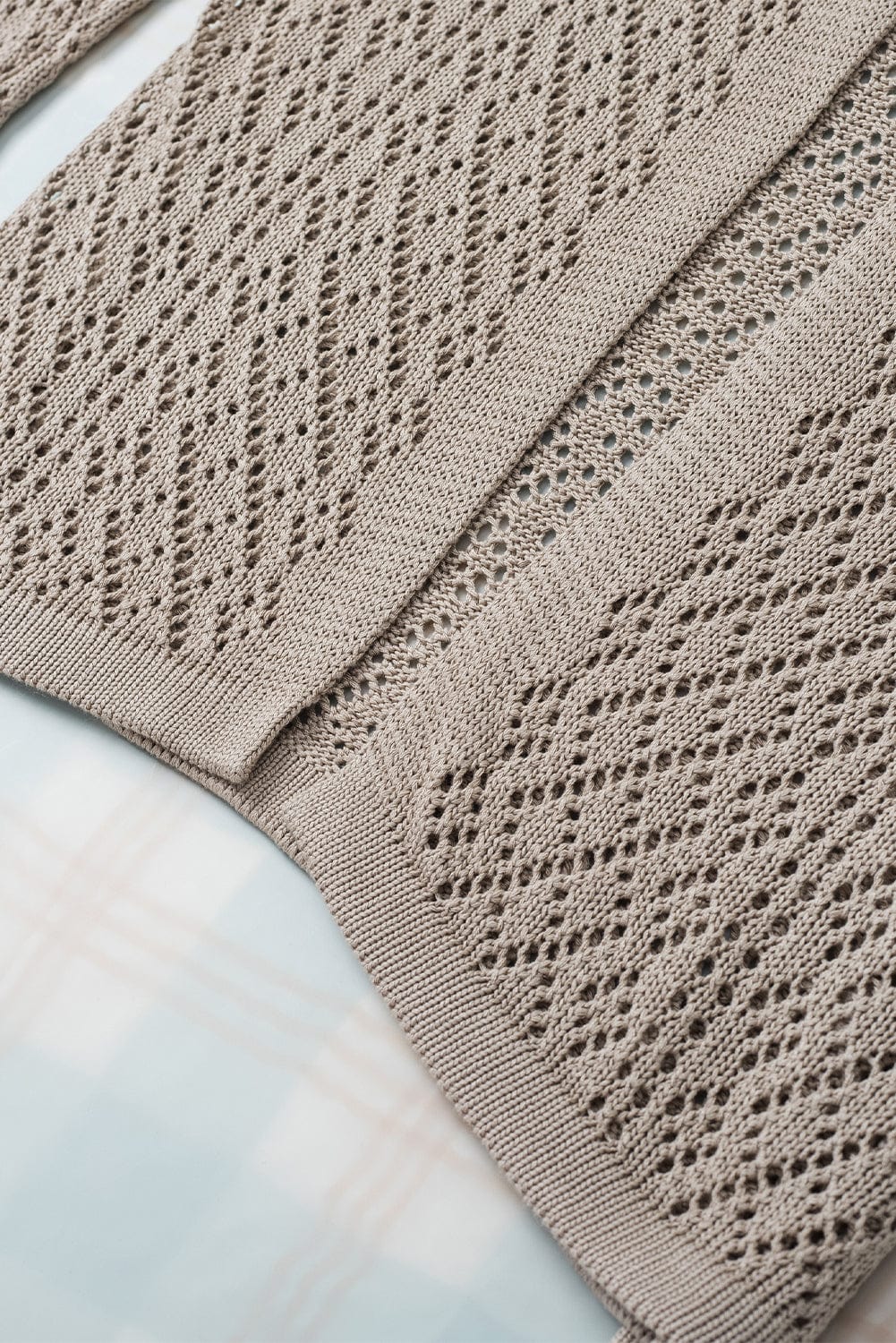 Crochet Loose Long Sleeve Knitted Sweater Cardigan