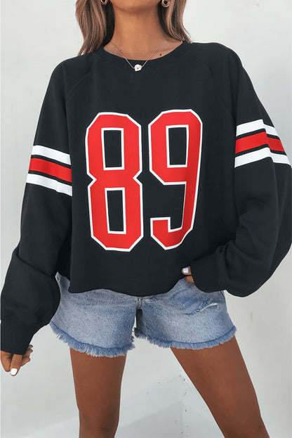black varsity sweatshirt