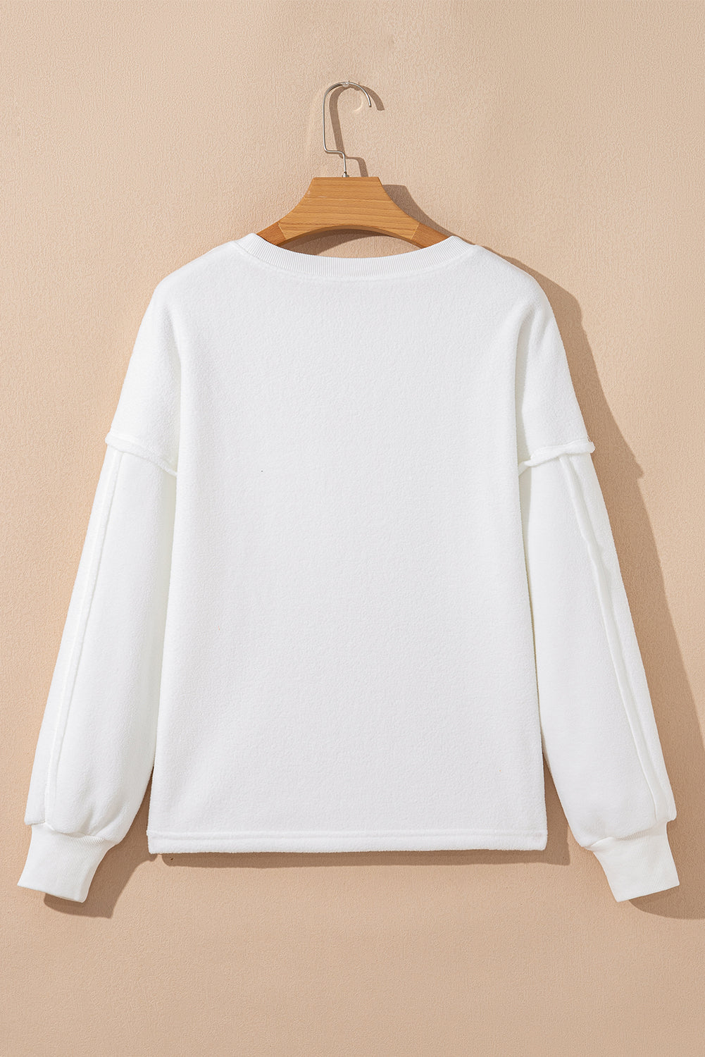 white pullover sweatshirt
