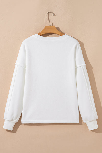 white pullover sweatshirt