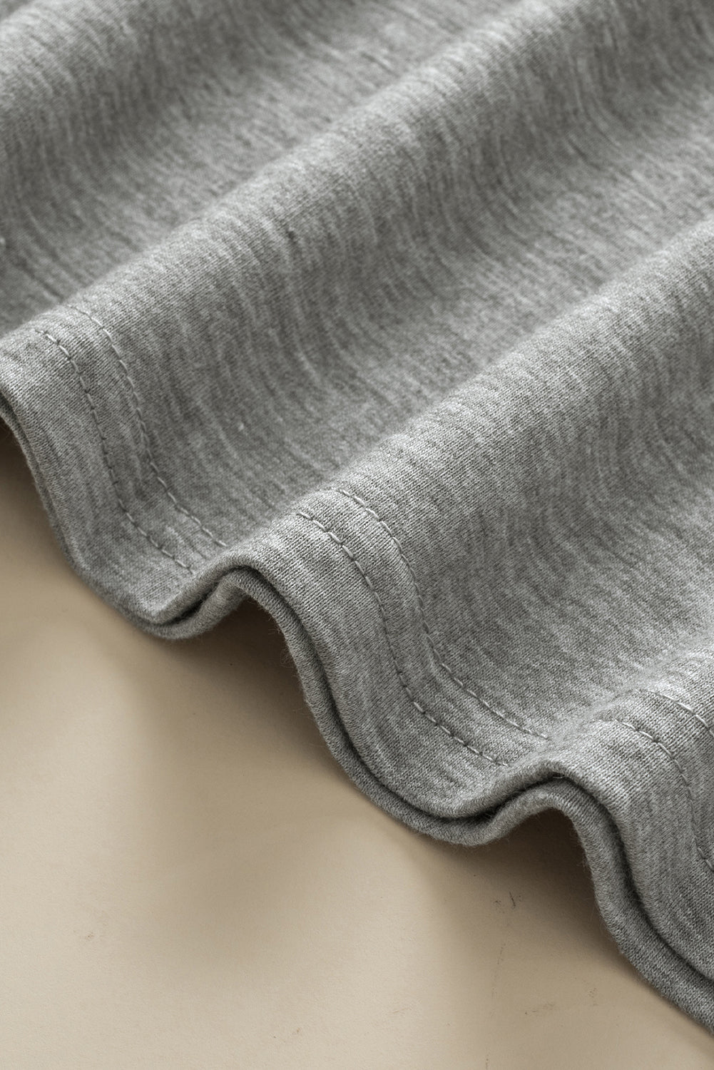 Chic Gray V Neck Batwing Sleeve Plus Size Top