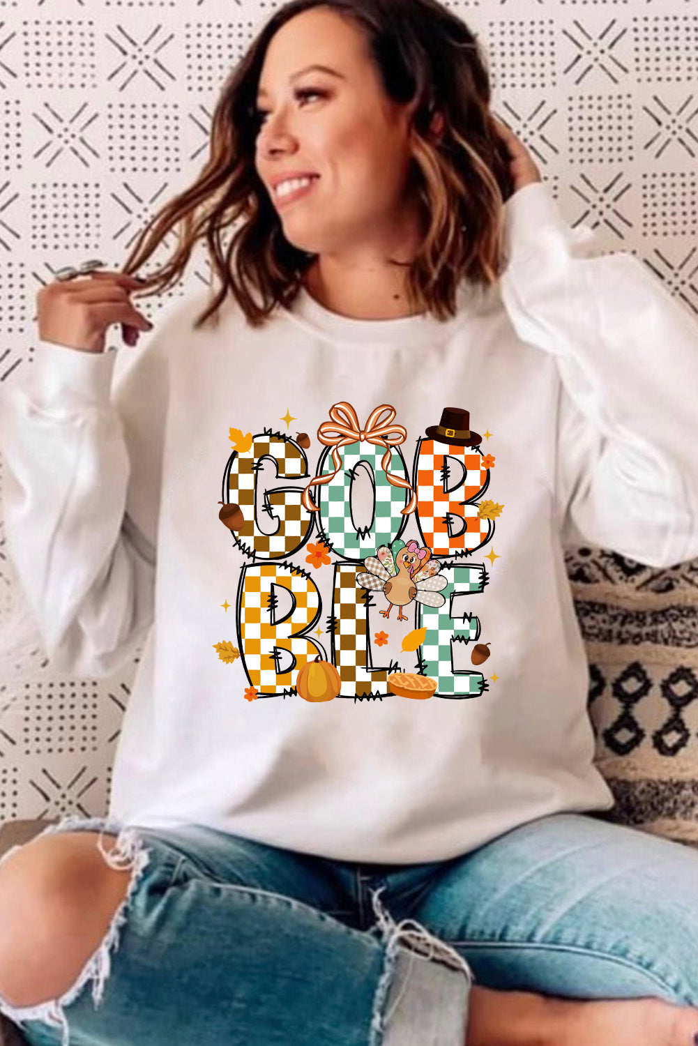 thanksgiving graphic sweatshirt