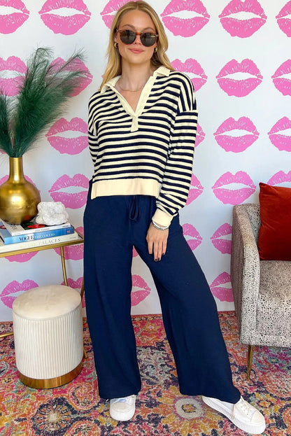 striped long sleeve top