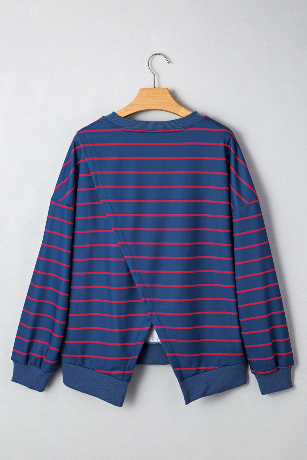 stripe print sweatshirt
