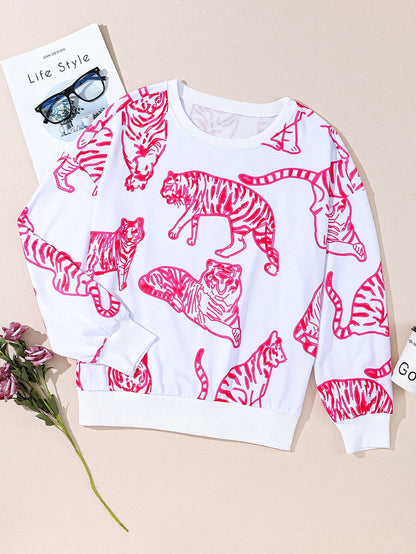 Fierce Pink Leopard Print Sweater