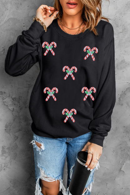 black graphic sweatshirt