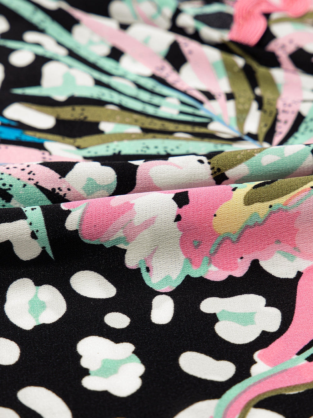 Floral Flared Dress with Multicolour Ric-rac Trim