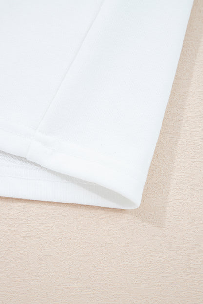 White HOLLY JOLLY Embroidered Graphic Pullover Sweatshirt