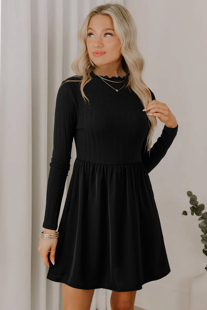 ribbed knit mini dress