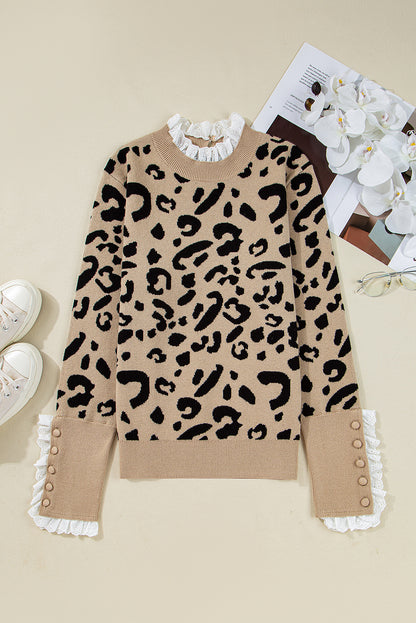 brown leopard sweater