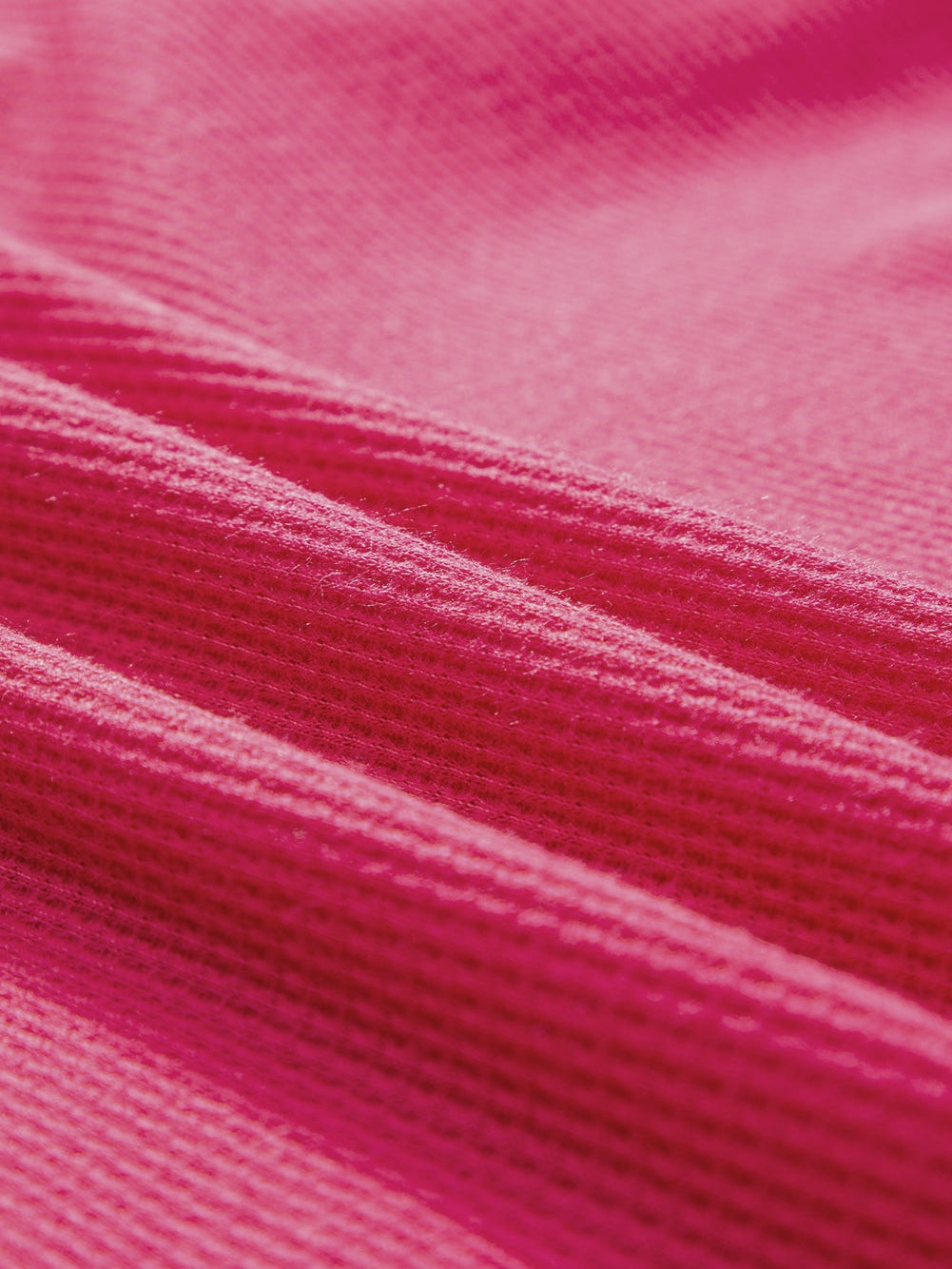 Strawberry Pink Plus Size Contrast Lace Sleeve Waffle Knit Top