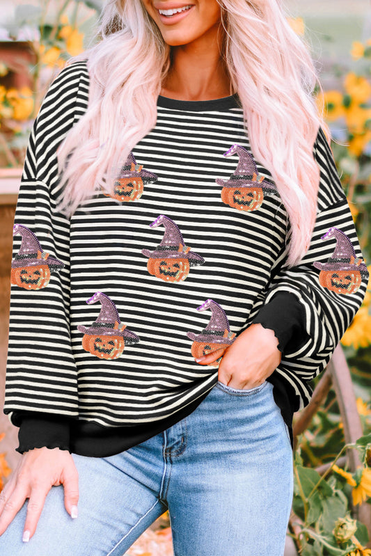 striped long sleeve top