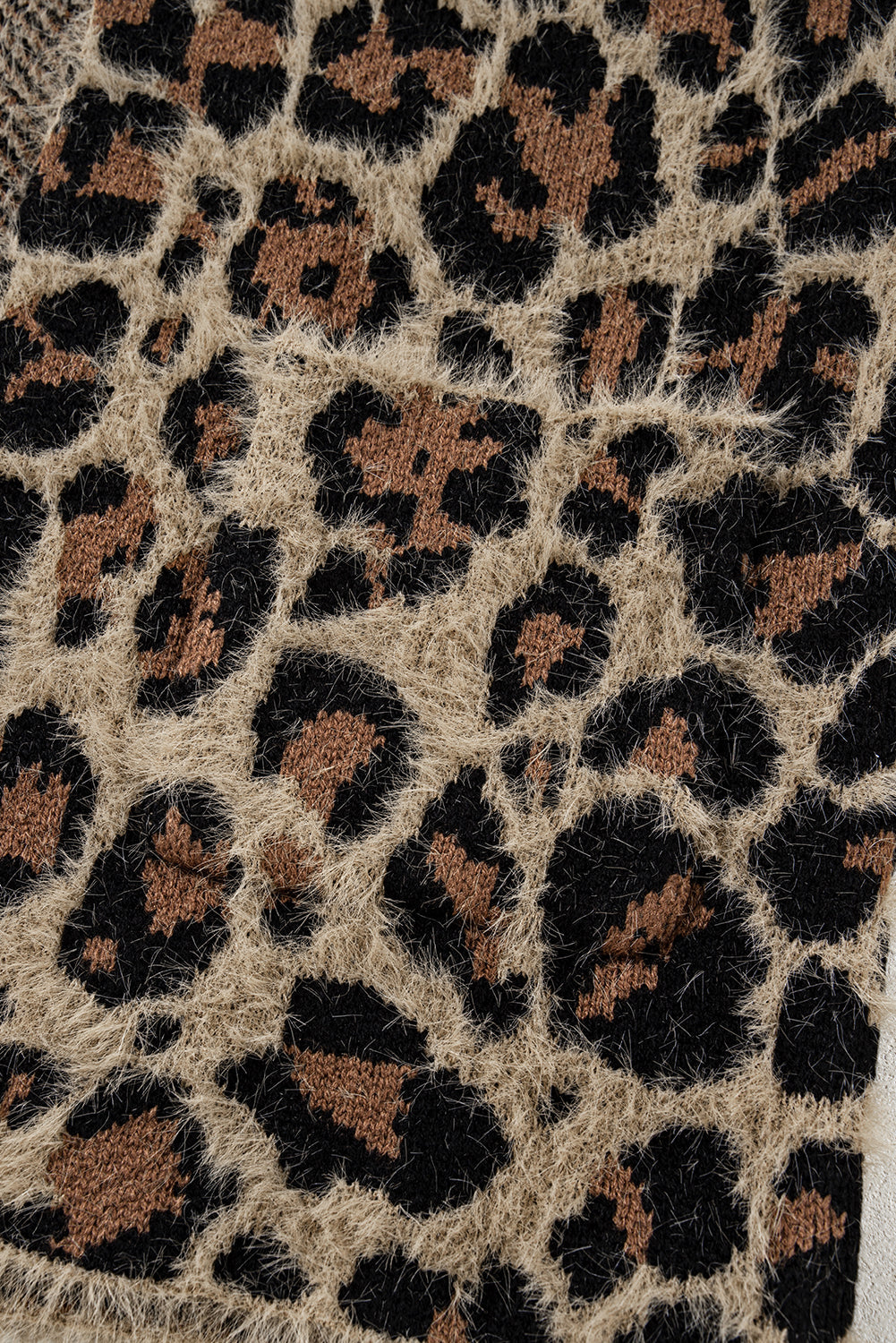 brown leopard cardigan