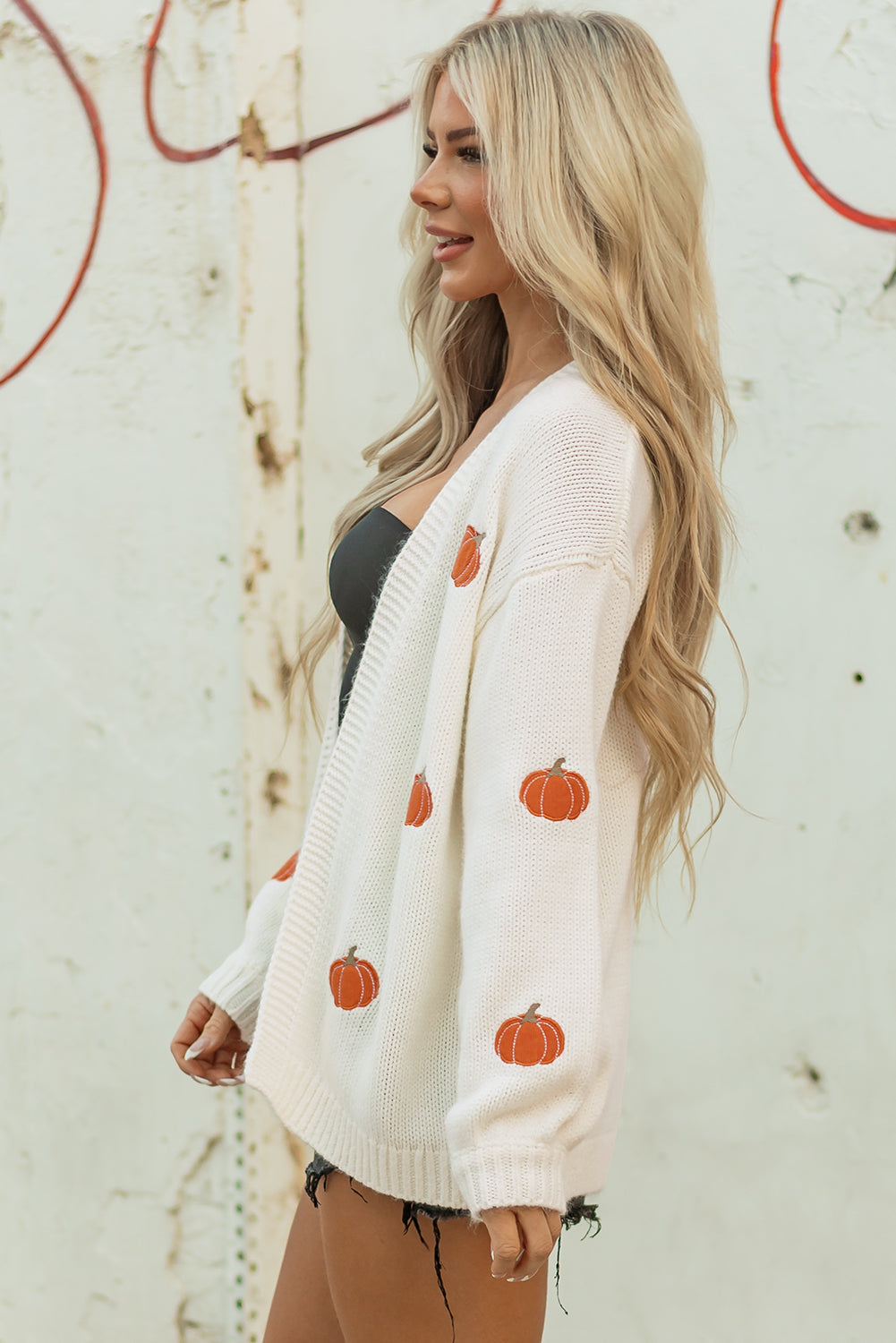pumpkin cardigan
