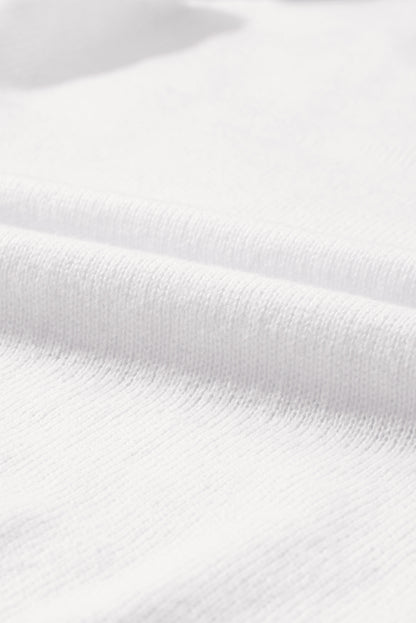 White Holly Jolly Round Neck Casual Sweater