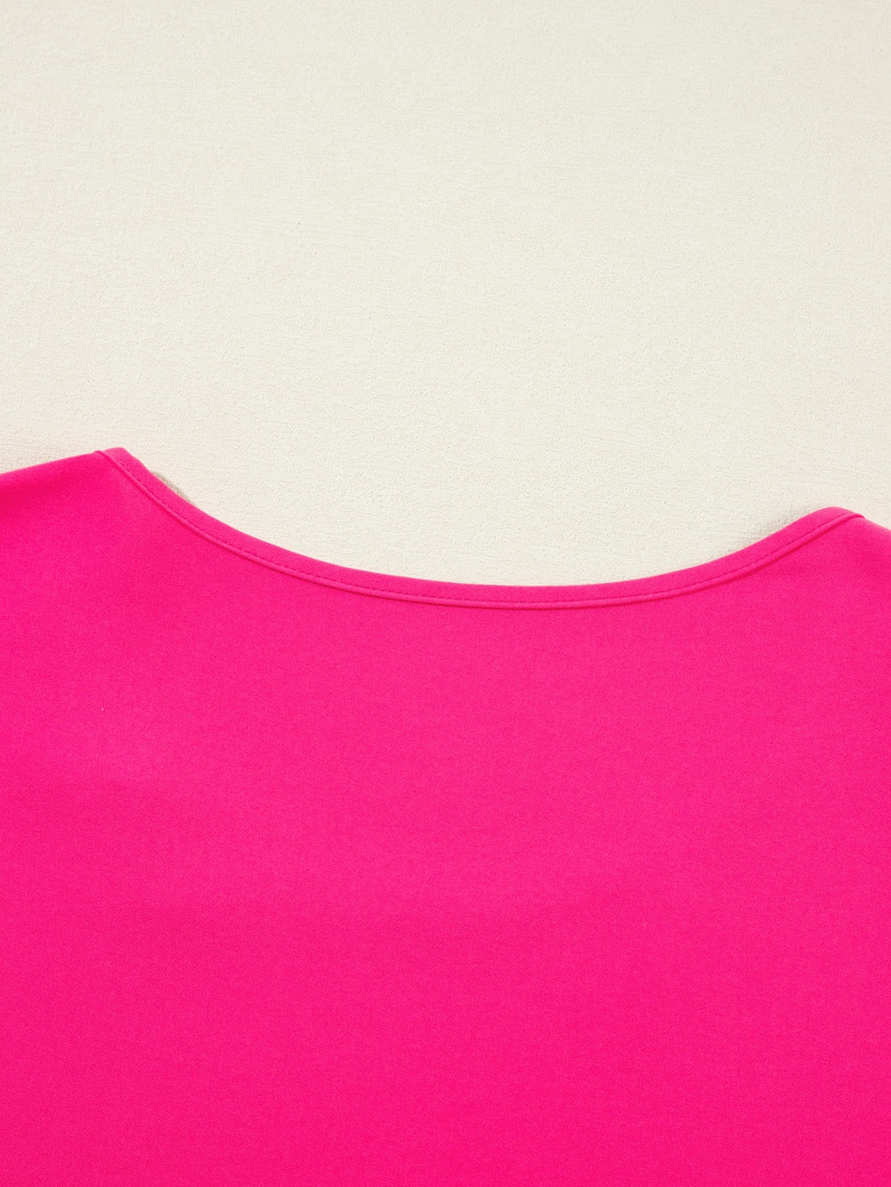 Rose Red Jeweled Puff Sleeve Plus Size Blouse