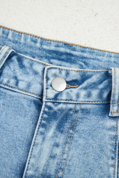 flower patched jeans