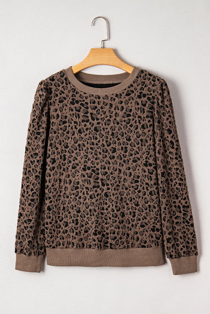 leopard long sleeve top