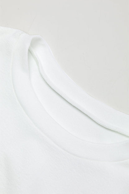 V Neck Irregular Mesh Panel Mini Dress