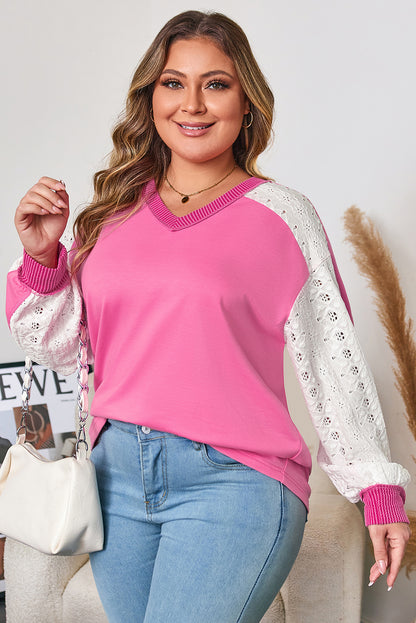 v neck plus size top