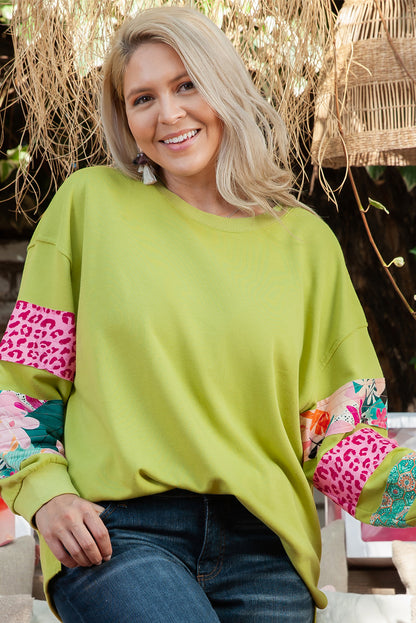 plus size green sweatshirt