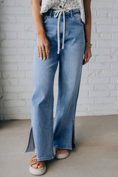 slit leg jeans