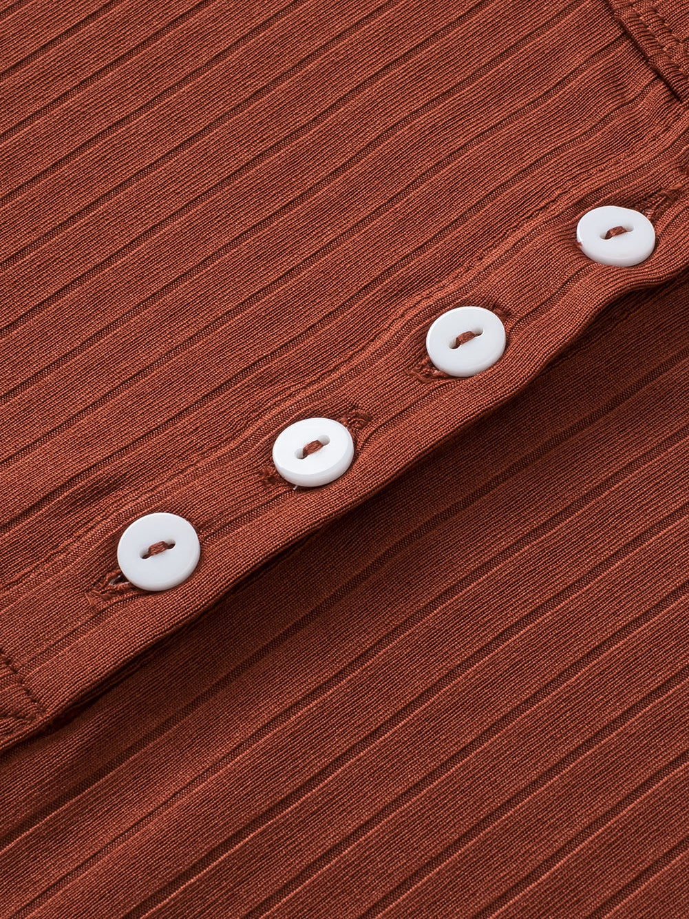 Chestnut Plus Size Ribbed Knit Henley Tee