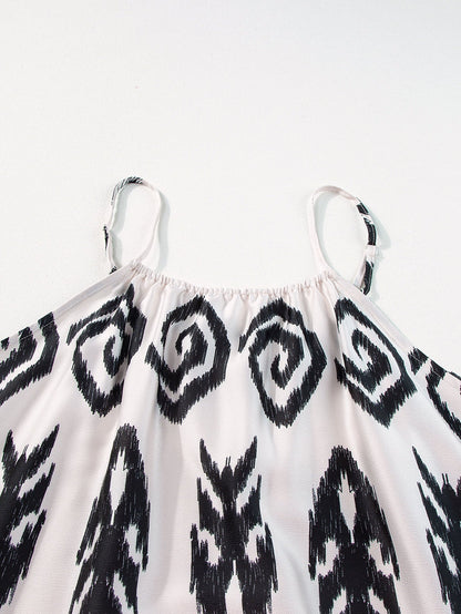 Cowgirl Chic Black Aztec Western Print Halter Maxi Dress