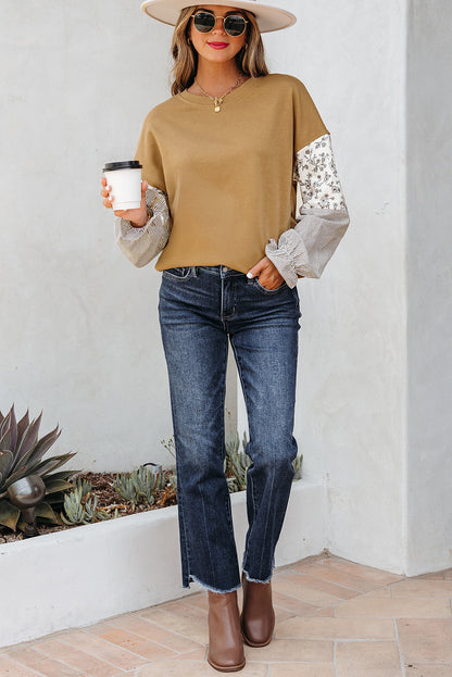 floral patchwork sweatshirt