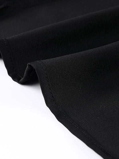 Satin Commute Solid Color V Neck Long Sleeved Blouse