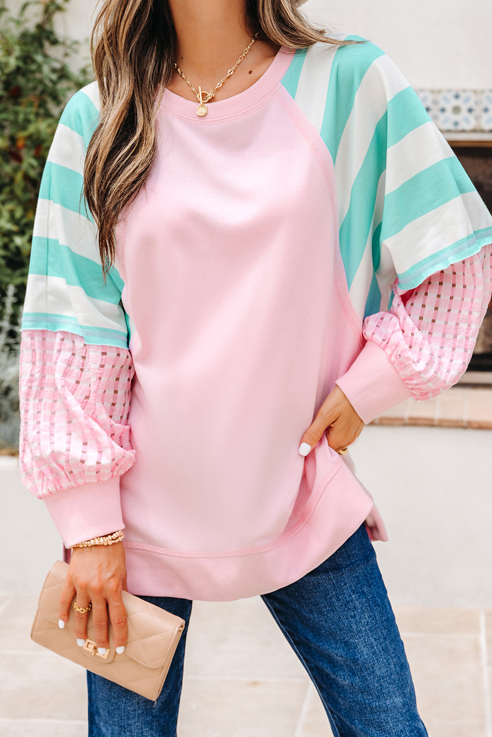 striped pullover top