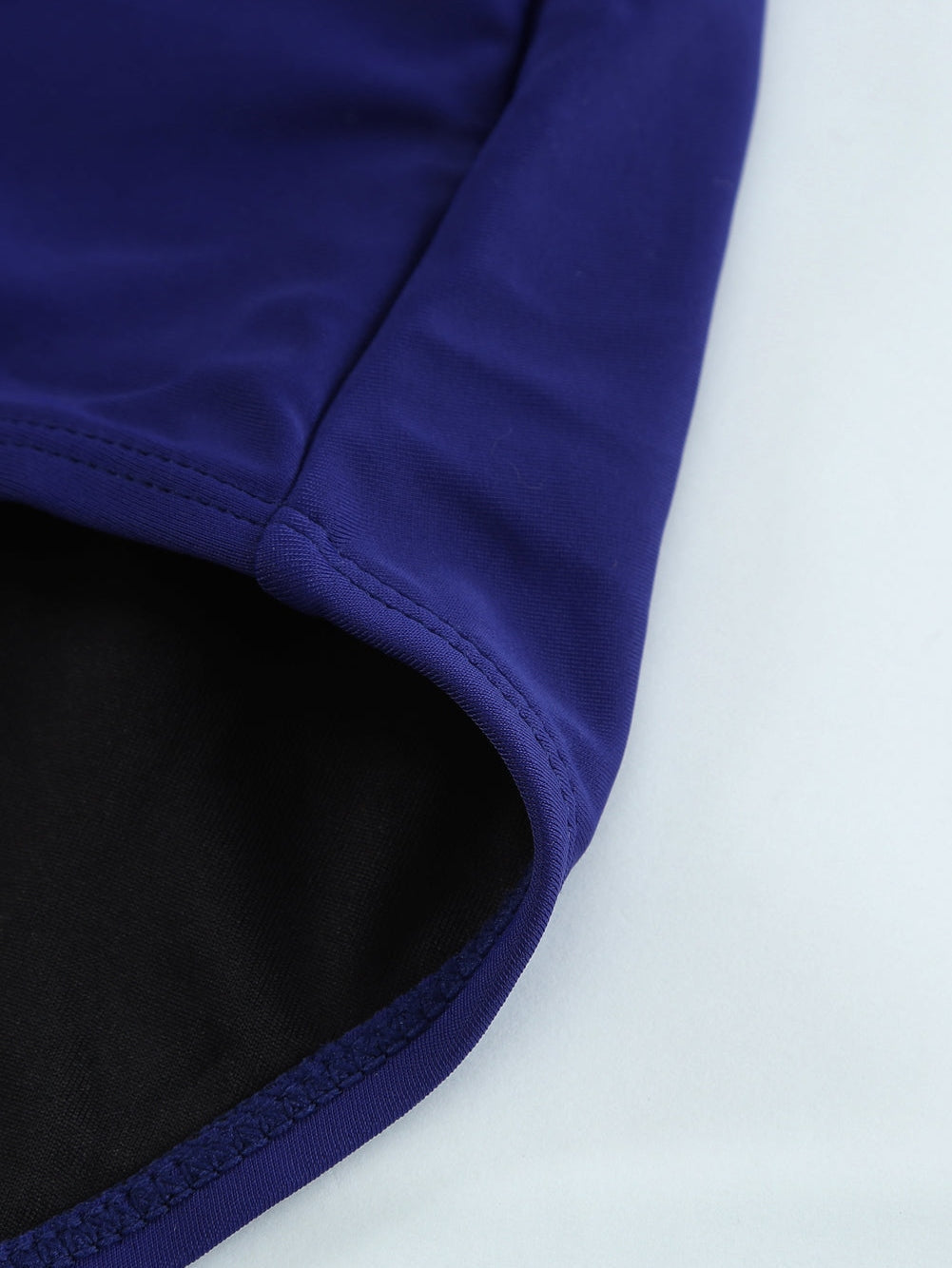 Elegant Navy Blue Cross Back Maillot Swimsuit