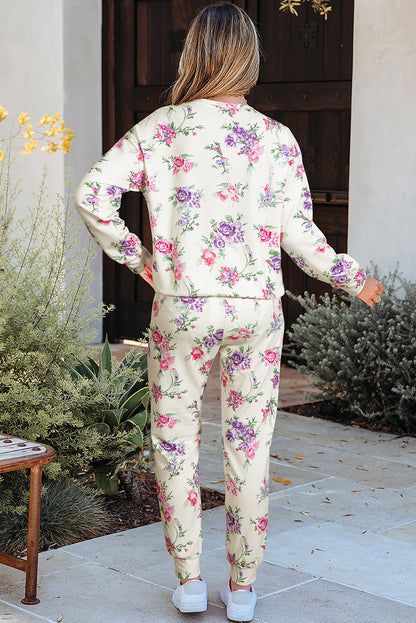 floral print lounge set