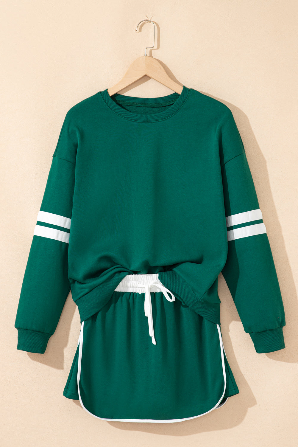 preppy sweatshirt skirt set