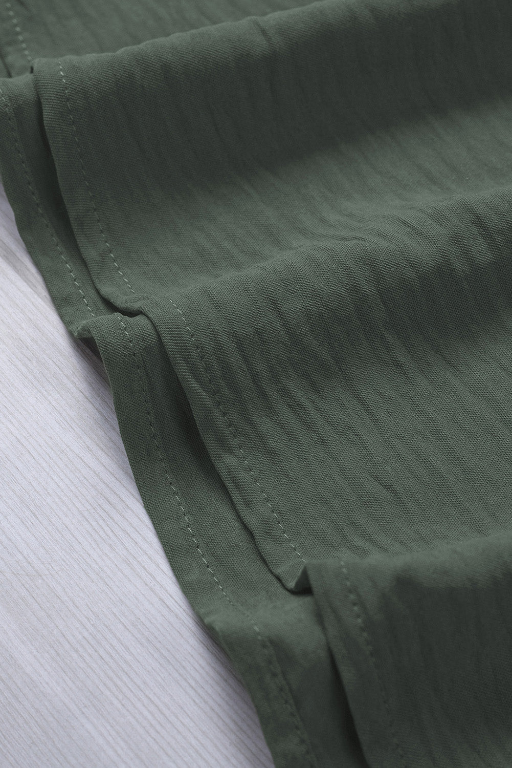 Green Buttoned Frill Tank Top