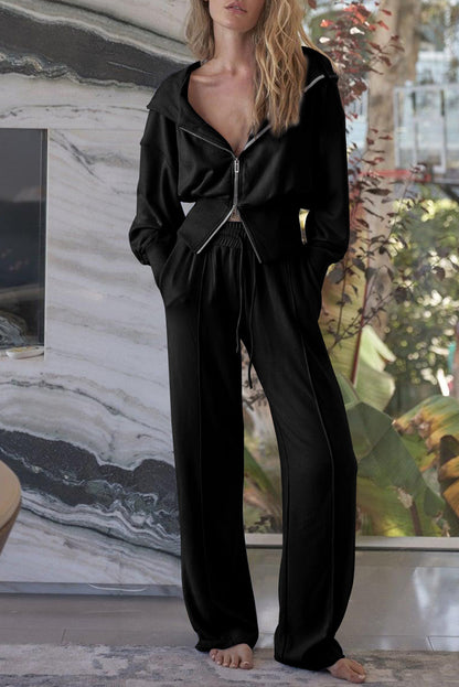black 2pcs tracksuit